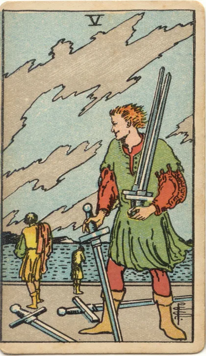 Five of Swords — The 1909 London Deck