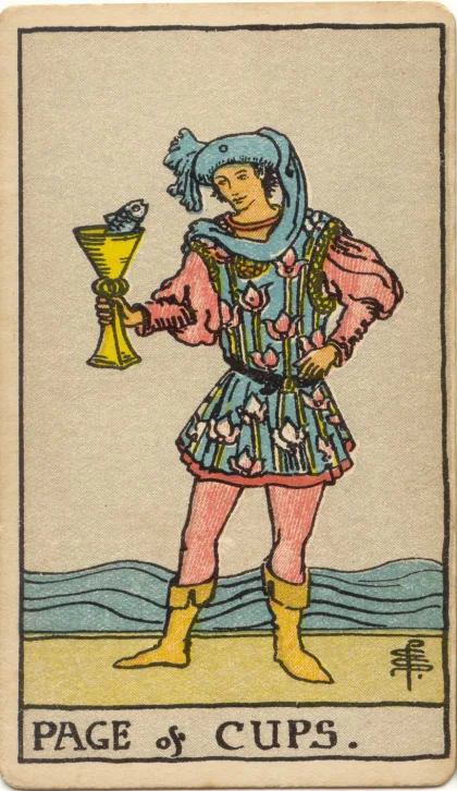 Page of Cups — The 1909 London Deck