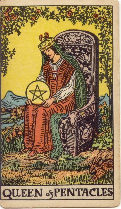 Queen of Pentacles — The 1909 London Deck