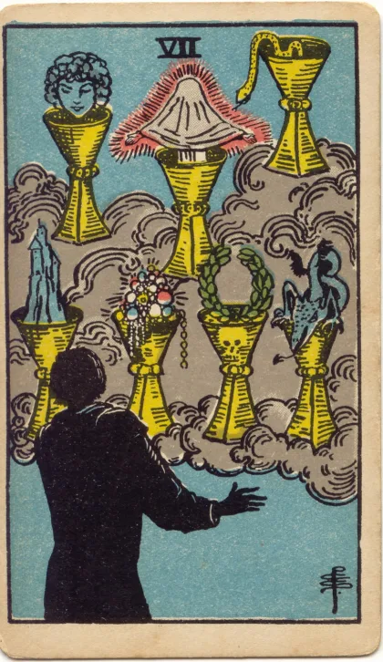 Seven of Cups — The 1909 London Deck