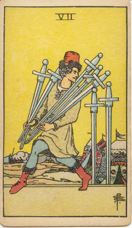 Seven of Swords — The 1909 London Deck