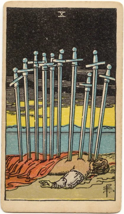 Ten of Swords — The 1909 London Deck