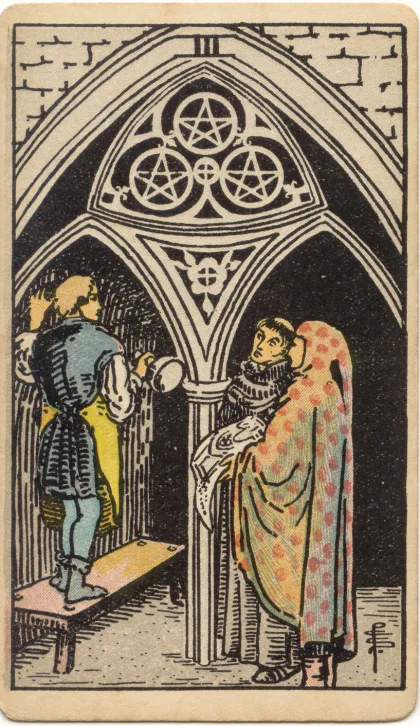 Three of Pentacles — The 1909 London Deck