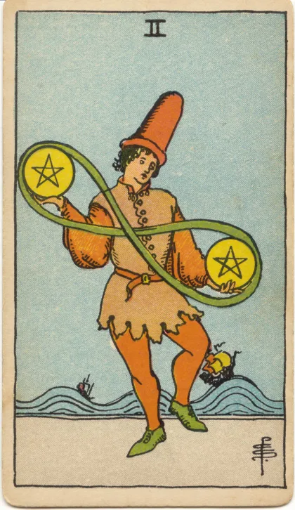Two of Pentacles — The 1909 London Deck