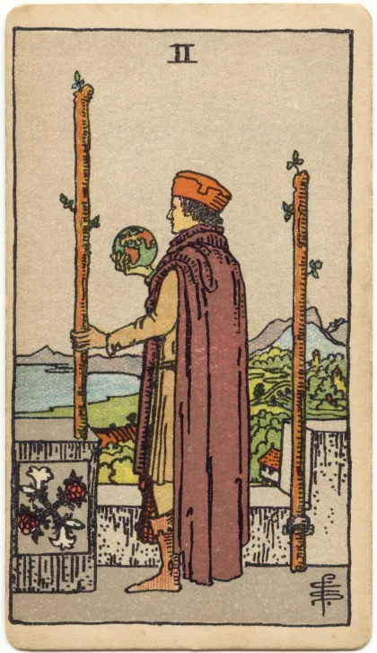 Two of Wands — The 1909 London Deck